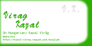 virag kazal business card